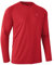 Rdruko Mens Quick Dry Long Sleeve Tops Breathable Running Sport Gym T Shirts UV Sun Protection Hiking Fishing Shirt Red M