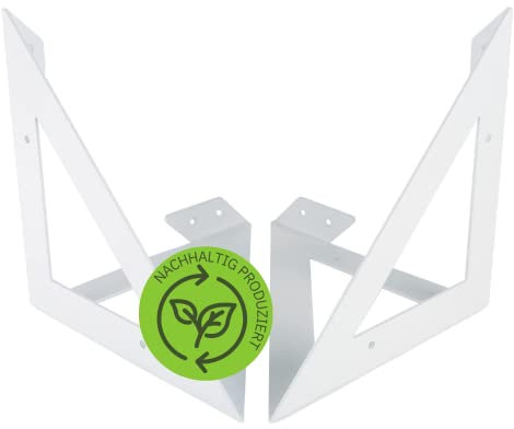 Gorillz Wearer Regalträger I 2 Regalstützen 175x175mm in Weiß I Geeignet für Wandregale für zusätzlichen Stauraum I Nutzbar als Bücherregal I Aus hochwertigem Metall