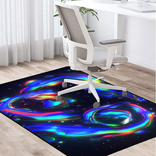 PLMM Bodenschutzmatte Gaming Teppich Unterlage für Schreibtischstuhl und Bürostuhl - Rutschfest, Mehrzweck Stuhlteppich 100×120CM