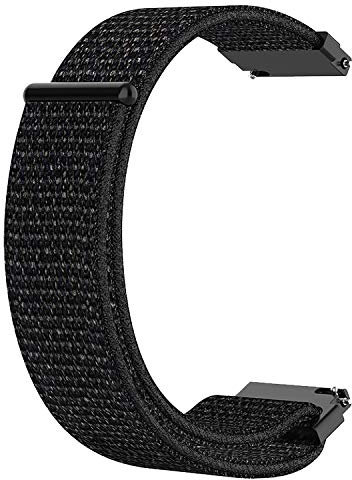 ONE ECHELON Cinturino di ricambio a sgancio rapido compatibile con Fossil Gen 6 Neutra Hybrid Nylon Smart Watch (nero)