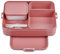 Mepal Bento Brotdose Large Take A Break - Brotdose mit Bento Box - Für 2 Sandwiches oder 4 Brotscheiben - Lunchbox für kleine Snacks & Reste - Brotdose Erwachsene Essenbox mit Fächern - Vivid mauve