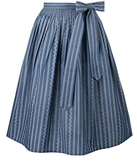 Stockerpoint Women's Claire Dirndl Apron, Smoke Blue, One Size