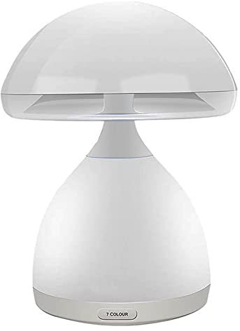 Lampada da Notte Colorata a Forma di Fungo LED Senza Fili da Comodino e da Tavolo con 7 Colori per Cromoterapia