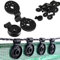 50 clips de plástico para tela protectora, clips para toldo, negro, clips de plástico con ojal, clip de plástico para red de protección solar para cuerdas de conexión, redes de sombra, barandillas