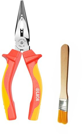 LAOA Insulated Wire Stripper VDE Electrician's Pliers for Wire Stripping,Cutting Wire, Cutting,Clamping,Multifunctional Hand Tools with 1pc Brush