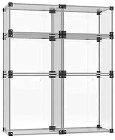 Transparente Acryl-Regale Vitrine Aus Acryl, Stapelbare Sammlerstücke, Staubdichtes Organizer-Ausstellungsregal, Herausnehmbare Würfel-Arbeitsplattenbox For Zuhause, Büro, Spielzeug, Modelle, Autos, A