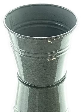 GASPER Pflanzen-Übertopf Botanico Grau Ø 11 cm - Metall