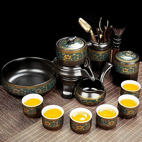 HWSY Juego de té japonés Juego de té Chino Juego de té de Estilo japonés Celadon Kung Fu de Lujo Ligero, Juego de té de cerámica para té (Color: B, tamaño:) (E) Interesting