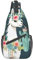 OPSREY Liebe Muster gedruckt Brust Messenger Bag Umhängetasche Sling Bag, Lama Animal Alpaka Tropischer Kaktus, Einheitsgröße
