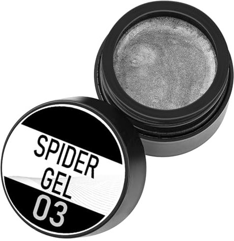 Tmianya Zeichnung Sericin Stretch Zeichnung Nagellack Geschnitzte Malerei Gemalt Zeichnung Fadenzeichnung Sericin Nagellack XQQ0273 (Silver, One Size)