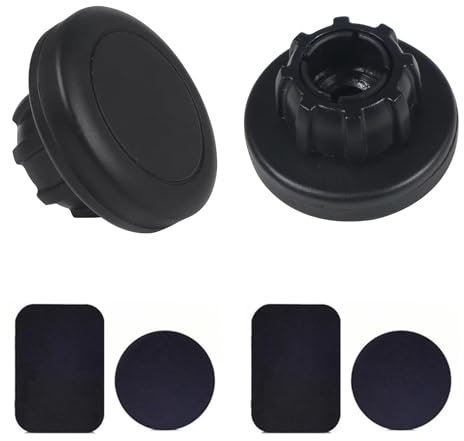 ThtRht 2 Pack Magnetic Phone Holder Mount Magnet and Metal Plate with 17mm Ball Joint Socket Replacement Base for Car Smartphone Stand Air Vent Windshield Dashboard Cradle-Less Stick-On Case