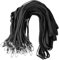 Gimars 25 Stück Schlüsselband mit Sicherheitsverschluss, 45cm Lanyards mit Swivel Schließe für ID Ausweishalter Namensschilder, Baumwolle Umhängeband für Büro, Schule, Krankenhäuse (Schwarz)