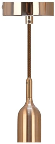 Kit für Pendelleuchte Linie Luxus Bell Farbe Kupfer gebürstet komplett mit Seifenhalter, komplett mit 1,5 m Whiskey Kabel und Rosette…