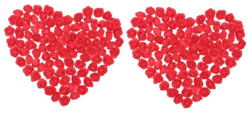 ABOOFAN 1000 STK gefälschte Rosen Hochzeiten Schaumrosenblüten Rosenkopf Sport künstliche rosenköpfe catchring deko Rosenköpfe für die Hochzeit Geschenkbox falsche Rose Kranz schmücken rot