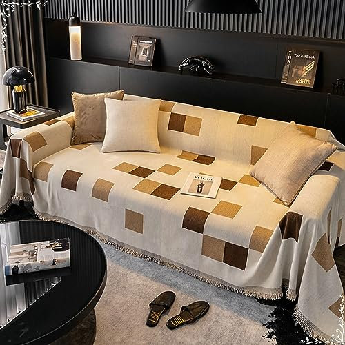 Bishilin Couchbezug 1 Sitzer Nordisch, Sofabezug Ecksofa 180x180CM Bicolor Quadrat Motiv Überzug Sofa Katzen Kratzfest rutschfest