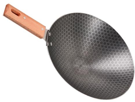 KONTONTY Wok De Camping Petit Wok Cuisinière À Gaz Wok Wok Poêle Wok Pour Poêles Wok À Fond Rond Gadget De Cuisine Wok Chinois Marmite Wok Poêle Pour Cuisinière À Gaz Wok De