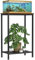VANVERB Aquarium-Ständer, 2-stöckig, kleiner Aquariumständer, Metall, Reptilienzüchter, Schildkröten-Terrarium, Pflanzenständer für Heimbüro, Belastung 159 kg, 53 cm L x 30 cm B x 81,5 cm H, Schwarz