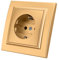 Versenkte Wandsteckdose,Wandsteckdosen-Set,Innen wandsteckdose,250V AC 16A,Gold geerdete Steckdose,Wandsteckdose