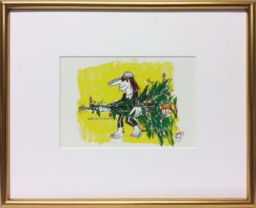 Kunstverlag Christoph Falk Udo mit Tanne-Goldrahmen - Udo Lindenberg Bild