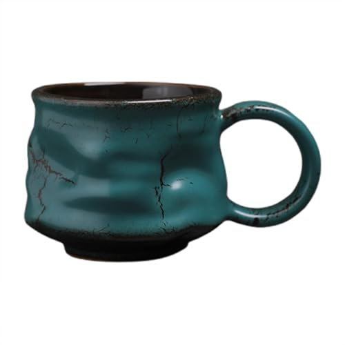 Iouyjiu Aesthetic Mugs, Vintage Funky Mugs, Unique Ceramic Coffee Mugs, Irregular Coffee Mugs, Farmhouse Coffee Cups, Artistic Coffee Mugs for Relatives Friends, Offices, Cafe, Home