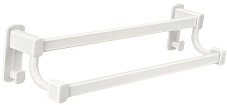 Amosfun Handtuchhalter Doppelte Stange Für Badezimmer Wandmontage Aus Handtuchregal Platzsparendes Design Für Handtücher