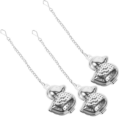 PRETYZOOM Essenziale Per Gli Appassionati Di Tè 3 Pezzi in Acciaio Inossidabile Infusore Per Tè Design Colino Da Tè Versatile