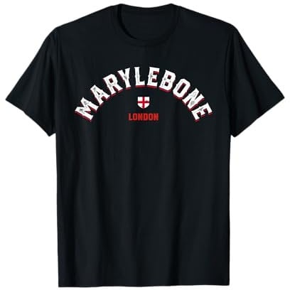 Marylebone Londres - Barrio Viajes Diseño Retro Inglaterra Camiseta