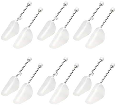 Set da 6 Paia di Tendiscarpe Uomo - Regolabile Adulto Scarpa Albero - Tendiscarpe in Plastica - Forma per Calzature con Tensione Molla Bobina - Taglia Variabile 38-47 per Scarpe Casual Scarpe di Pelle