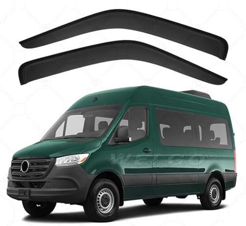 ZDDYUU Auto Windabweiser für Benz Sprinter MK3-VS30 2019-2025, Auto Regenabweiser Luftabweiser Seitenscheiben Regenschutz Regenabweise Wetter Shields