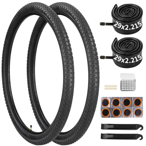 yeesport 29x2.215 Fahrradreifen 29 Zoll MTB Reifen 54-622 Schlauch 2er Set | Zwei Außenmäntel mit 2 AV-Schläuchen für Vorder- und Hinterrad, geeignet für Mountainbike, Waldwege und Schotter