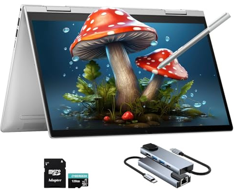 HP Envy x360 2-in-1 Computer portatile touchscreen da 14 pollici, processore Intel Core 5 120U, RAM 8 GB, SSD 2 TB, display IPS FHD da 14 pollici, copilota AI, lettore di impronte digitali, tastiera