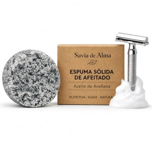 Espuma de Afeitar Sólida Hombre con Aceite de Avellana para Maquinilla