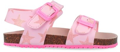 Garvalín Bio Sandalen mit rosa Sternen für Kinder, Rosa A032, 30 EU