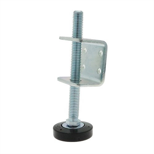4 Pack Heavy Duty Adjustable Brackets & Levelling Feet, Sets for Baseboards, Baseboard Fixings, Threaded Feet with Mounts, Mounting Bracket for Furniture - Rated up to 750kg