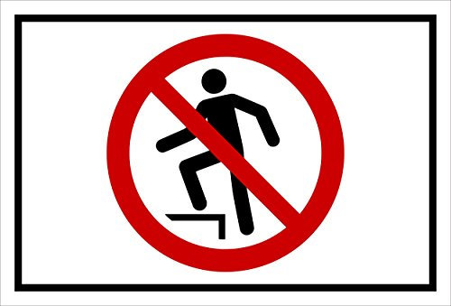 Melis-Folienwerkstatt Schild - Aufsteigen verboten - 15x10cm - 3mm Hartschaum – S00355-038-A 20 VAR