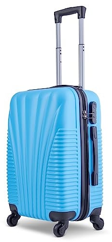 SA Products Cabin Suitcase - Hardshell Airline-Approved Luggage Bag for Travel - Cabin Bag with Inner Pockets, Extendable Top Handle, Side Handle, 4 Spinner Wheels, Lock - 55x22x38cm, 35L, Navy