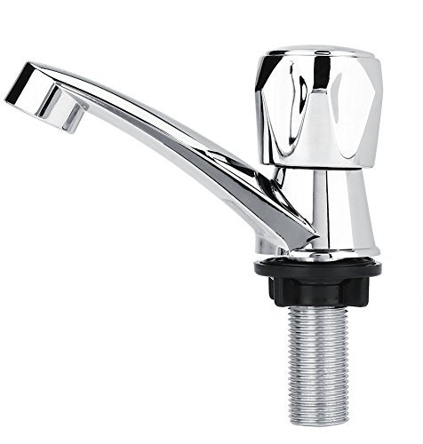 Moderner ABS-Einzel-Kaltwasserhahn mit Chrom-Finish, Wasserhahn, Spülbecken-Zubehör für Zuhause, Badezimmer, Waschbecken, Küche, Handwaschbecken, 3 Grifftypen optional (Diamant)