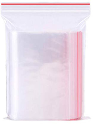Lot de 100 sachets à fermeture à pression Transparent alimentaire, refermables 7 x 10 cm