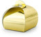 partydeco 10 kleine Geschenkboxen aus Papier in metallic Gold, zum Zusammenstecken