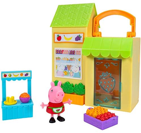 Peppa Wutz PEP0730 Peppa's Marktstand Peppa Pig Spielset mit Figuren
