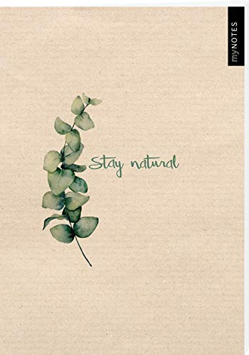 myNOTES „awareness Notizheft: Stay natural: Notebook medium, dotted - für Träume, Pläne und Ideen / ideal als Bullet Journal oder Tagebuch