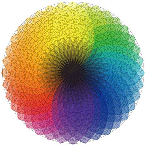 Sticker Superb. 3D Runden Sonne Mond Konstellation Puzzles zum Erwachsene, 65cm Durchmesser Puzzle Rätsel 1000 Stück, Erde Puzzlesets zum Familie, Karton Rätsel, Lernspiele Rätsel (Mehrfarbig 4)