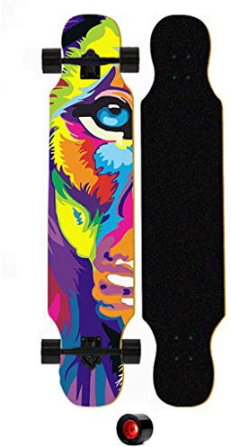 LZY YEENUO Longboards Skateboard Longboard Skateboard Cruiser - 42 Pro Small Longboard Carving Cruising Skateboard - für Erwachsene Jugend Kind Anfänger Mädchen und Jungen