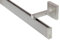 GARDINEUM 34 x 14 mm rechteckige Gardinenstange Innenlauf Vorhangstange mit Wandträger WA 13 cm edelstahlfarbig modern (4,00 m)