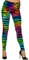 W WIDMANN MILANO Party Fashion - Leggings 80er Jahre, 80s, Disco Fieber, Bad Taste, Streifenmuster, Mottoparty, Karneval