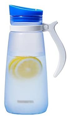 caihuashopping Jus Carafe d'eau Pichet en Verre de Borosilicate de corbon en Silicone de Corps de Corps Filtre filtrable Bouteille d'eau Froide Grande capacité Théière Juice Jus Thé Cruche