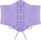 Hoerev Dames Filles Élastique Large bande Élastique Attaché Guêpe Corset Taille Ceinture Bustiers Corsets，Violet avec bouton，L