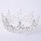 YURT Krone Damen,Ausgefallene Vintage Weiße Perle Strass Blume Silber Runde Krone Stirnband Prinzessin Mädchen Tiara Elegante Braut Hochzeit Festzug Geburtstag Prom Kopfschmuck