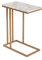 Versa Padua Mesa Auxiliar para el Salón, la Habitación o la Cocina. Moderna Mesilla Baja, Medidas (Al x L x An) 61 x 26 x 46 cm, Madera y Metal, Color Mármol y Dorado