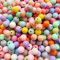DAHI bunt Perlen zum auffädeln ca.370pcs Acryl Perlen Mehrfarbig 10mm Rund bastelnperlen für Armbänder Schmuck (10mm)